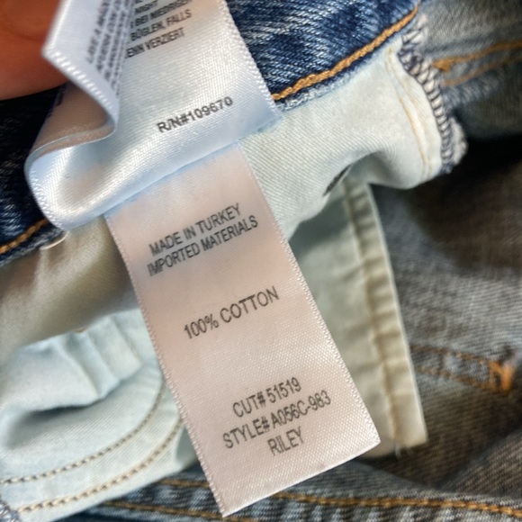 AGOLDE RILEY HIGH RISE STRAIGHT CROP (STRETCH)
IN MOOR Sz 31 - Picture 8 of 9